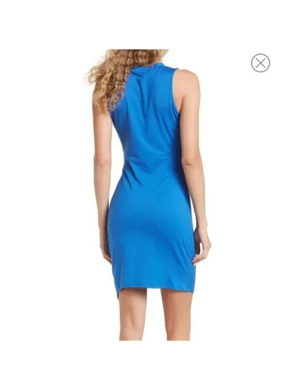 Socialite Women tank blue side ruched Dress BNWOT sz Xlarge side ruched - Picture 7 of 8